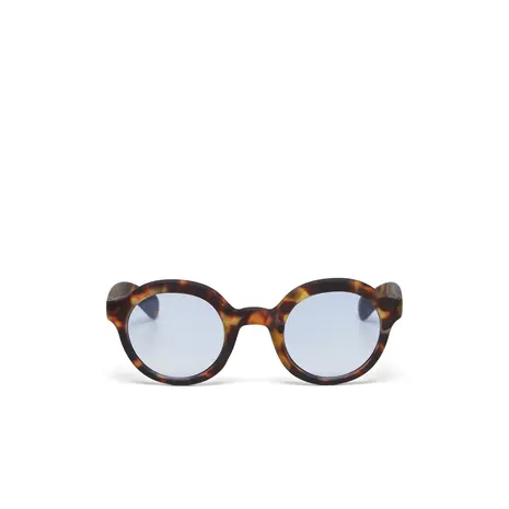 Okkia Okkia - zonnebril lauro - rond - classic havana blue lens Okkia Okkia - zonnebril lauro - rond - classic havana blue lens