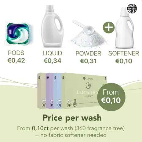 Cosmeau Cosmeau - wasstrips - lavender (120 wasbeurten) Cosmeau Cosmeau - wasstrips - lavender (120 wasbeurten)