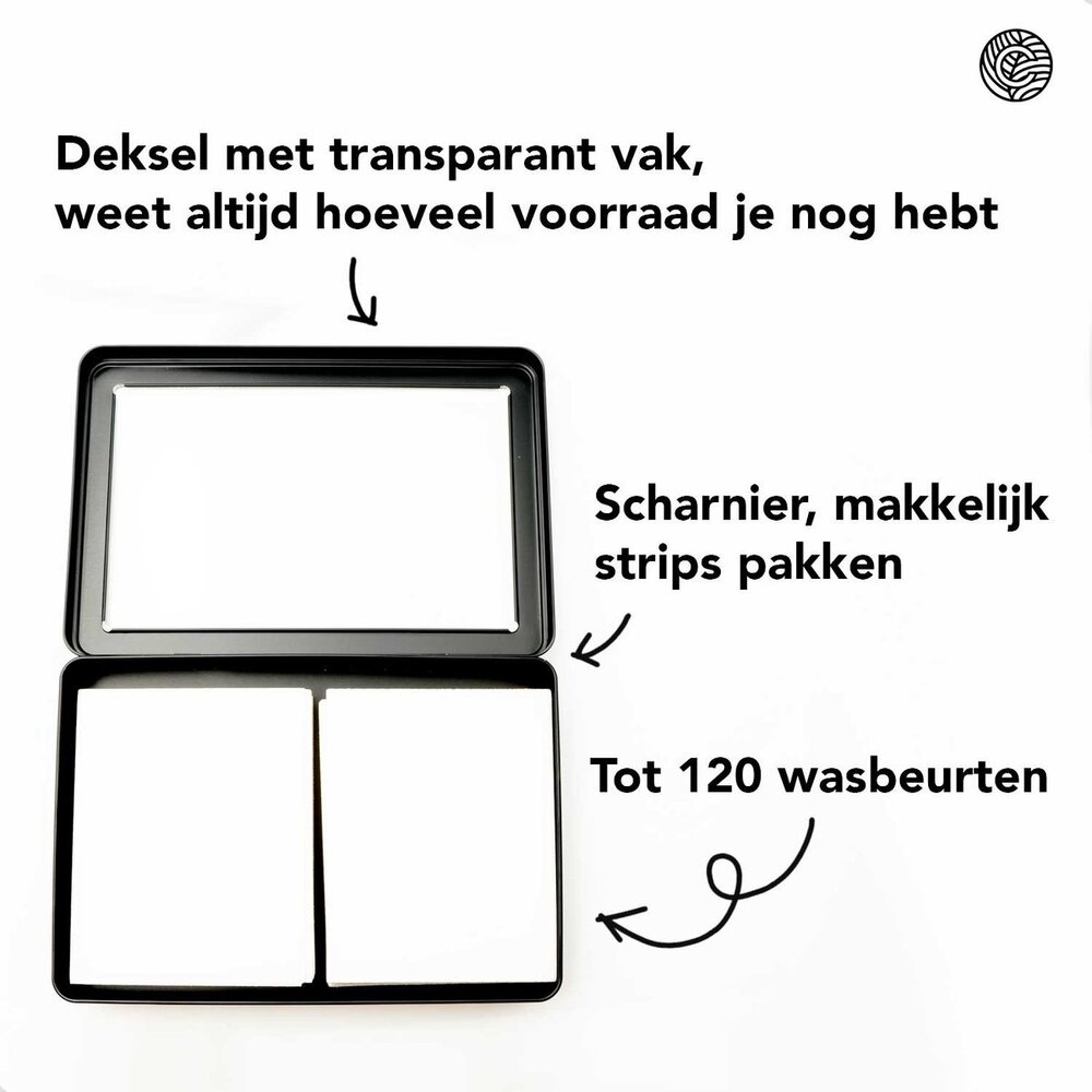 Cosmeau Cosmeau - opbergbox wasstrips - matte black Cosmeau Cosmeau - opbergbox wasstrips - matte black