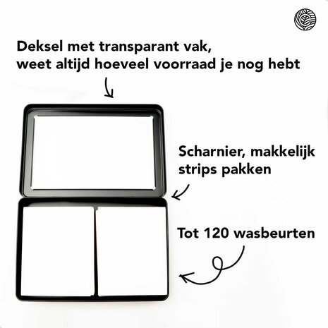 Cosmeau Cosmeau - opbergbox wasstrips - matte black Cosmeau Cosmeau - opbergbox wasstrips - matte black
