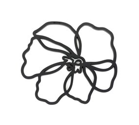 Tools2cook Tools2cook - siliconen panonderzetter poppy - black Tools2cook Tools2cook - siliconen panonderzetter poppy - black