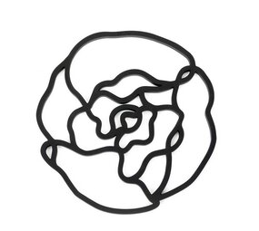 Tools2cook Tools2cook - siliconen panonderzetter peony - black