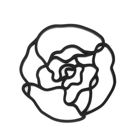 Tools2cook Tools2cook - siliconen panonderzetter peony - black