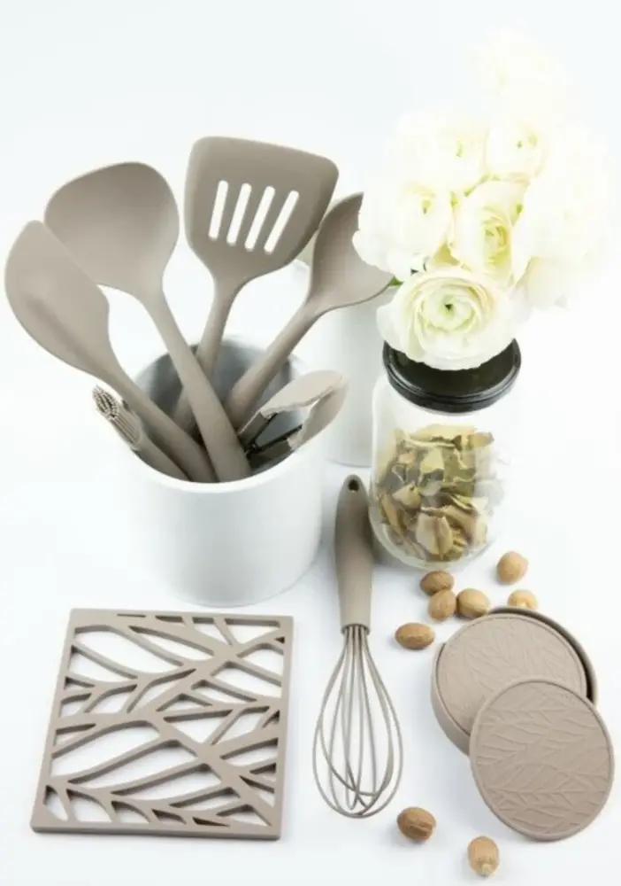 Tools2cook Tools2cook - siliconen lepelhouder - nutmeg grey