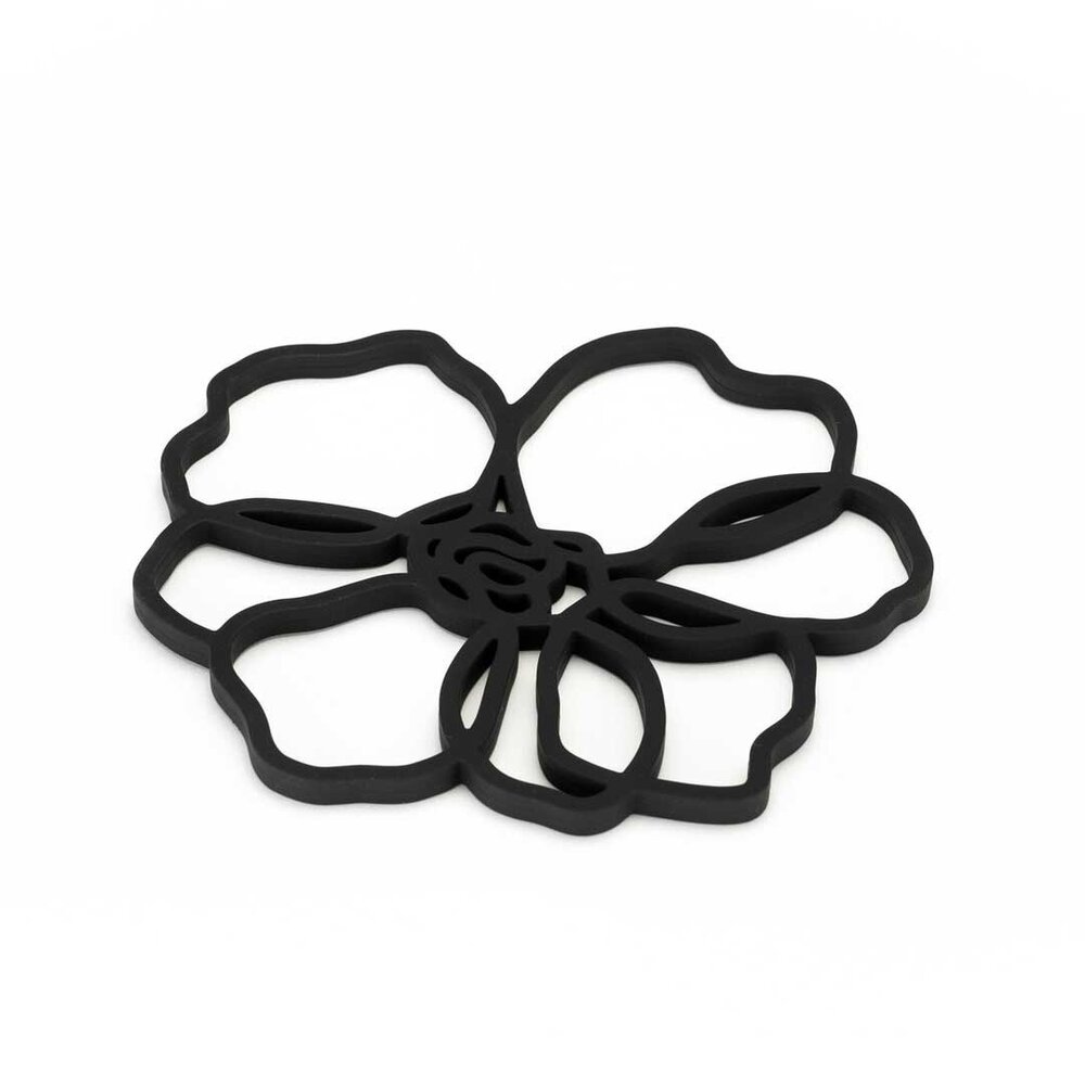 Tools2cook Tools2cook - siliconen panonderzetter anemone - black