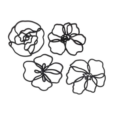 Tools2cook Tools2cook - siliconen panonderzetter peony - black