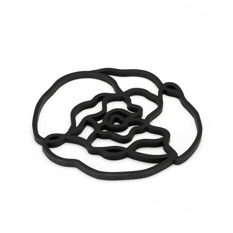 Tools2cook Tools2cook - siliconen panonderzetter peony - black