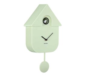 Karlsson Karlsson - wandklok - modern cuckoo - soft green