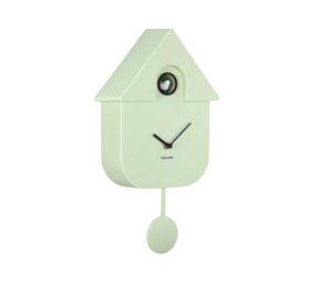 Karlsson Karlsson - wandklok - modern cuckoo - soft green Karlsson Karlsson - wandklok - modern cuckoo - soft green