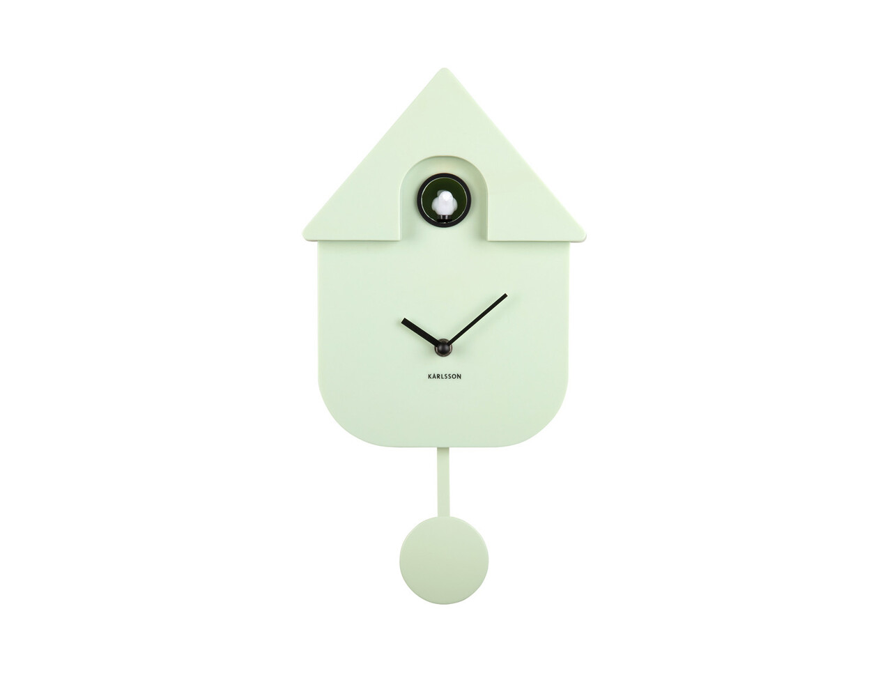 Karlsson Karlsson - wandklok - modern cuckoo - soft green Karlsson Karlsson - wandklok - modern cuckoo - soft green