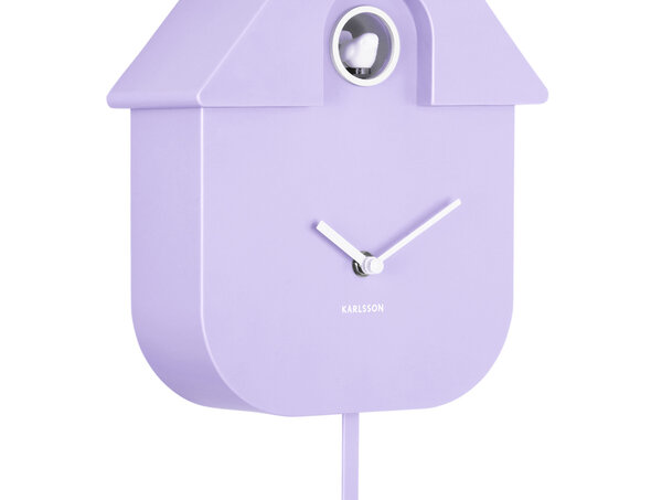 Karlsson Karlsson - wandklok - modern cuckoo - soft purple Karlsson Karlsson - wandklok - modern cuckoo - soft purple