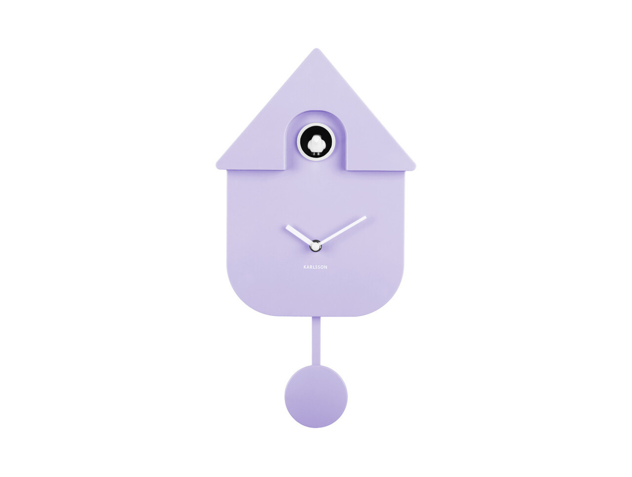 Karlsson Karlsson - wandklok - modern cuckoo - soft purple Karlsson Karlsson - wandklok - modern cuckoo - soft purple