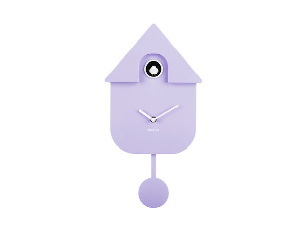 Karlsson Karlsson - wandklok - modern cuckoo - soft purple Karlsson Karlsson - wandklok - modern cuckoo - soft purple