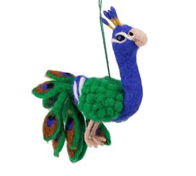 Sjaal met verhaal Sjaal met verhaal - hanger vogel - pauw