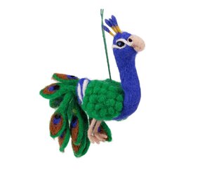 Sjaal met verhaal Sjaal met verhaal - hanger vogel - pauw