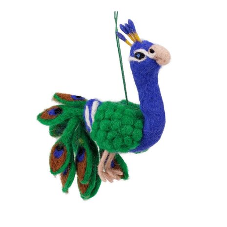 Sjaal met verhaal Sjaal met verhaal - hanger vogel - pauw