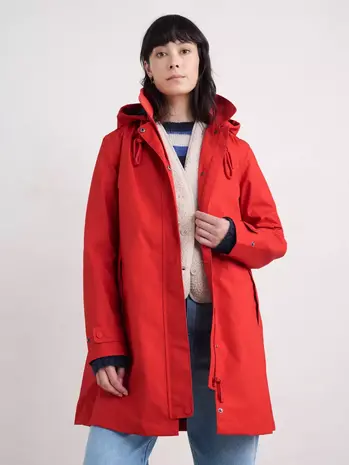 Seasalt Seasalt - cloudburst mac coat - tomato Seasalt Seasalt - cloudburst mac coat - tomato