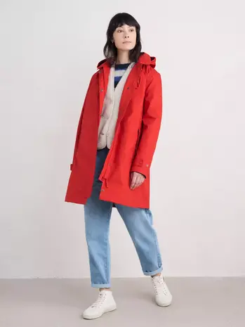 Seasalt Seasalt - cloudburst mac coat - tomato Seasalt Seasalt - cloudburst mac coat - tomato