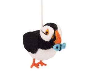 Sjaal met verhaal Sjaal met verhaal - hanger vogel - papegaaiduiker