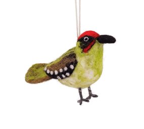 Sjaal met verhaal Sjaal met verhaal - hanger vogel - groene specht