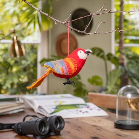 Sjaal met verhaal Sjaal met verhaal - hanger vogel - ara