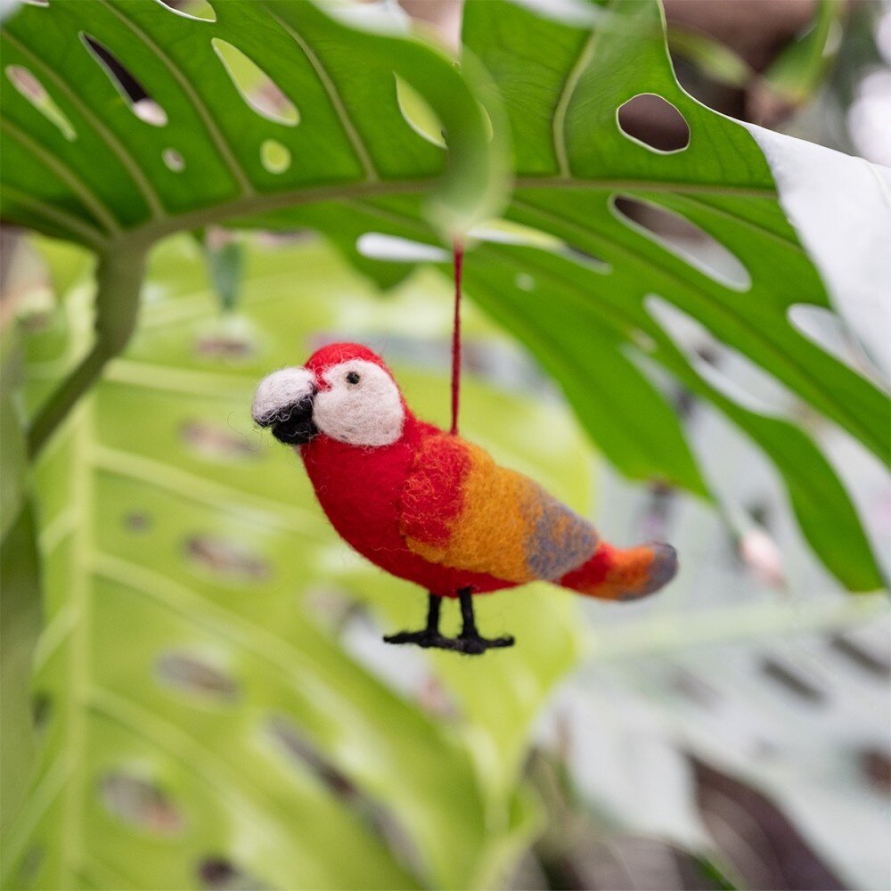 Sjaal met verhaal Sjaal met verhaal - hanger vogel - ara