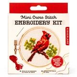 Kikkerland Kikkerland - borduur kit - cardinal