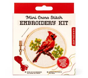 Kikkerland Kikkerland - borduur kit - cardinal Kikkerland Kikkerland - borduur kit - cardinal