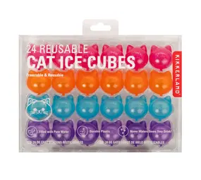 Kikkerland Kikkerland - ice cubes (set van 24) - cat