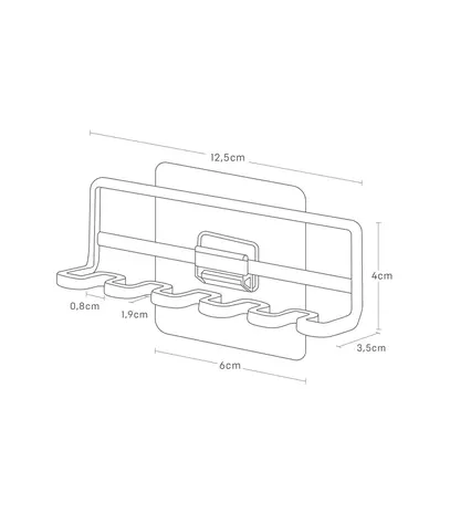 Yamazaki Yamazaki - zelfklevende tandenborstelhouder - black Yamazaki Yamazaki - zelfklevende tandenborstelhouder - black