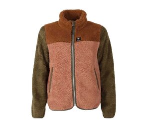 Danefae Danefae - danebirk fleece zip-up - khaki / antique rose Danefae Danefae - danebirk fleece zip-up - khaki / antique rose