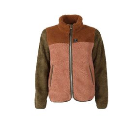 Danefae Danefae - danebirk fleece zip-up - khaki / antique rose Danefae Danefae - danebirk fleece zip-up - khaki / antique rose