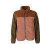 Danefae Danefae - danebirk fleece zip-up - khaki / antique rose Danefae Danefae - danebirk fleece zip-up - khaki / antique rose
