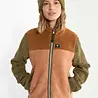Danefae Danefae - danebirk fleece zip-up - khaki / antique rose Danefae Danefae - danebirk fleece zip-up - khaki / antique rose