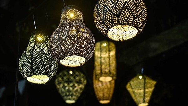 Lumiz Lumiz - solar lantaarn - long oval 20 folia - light taupe