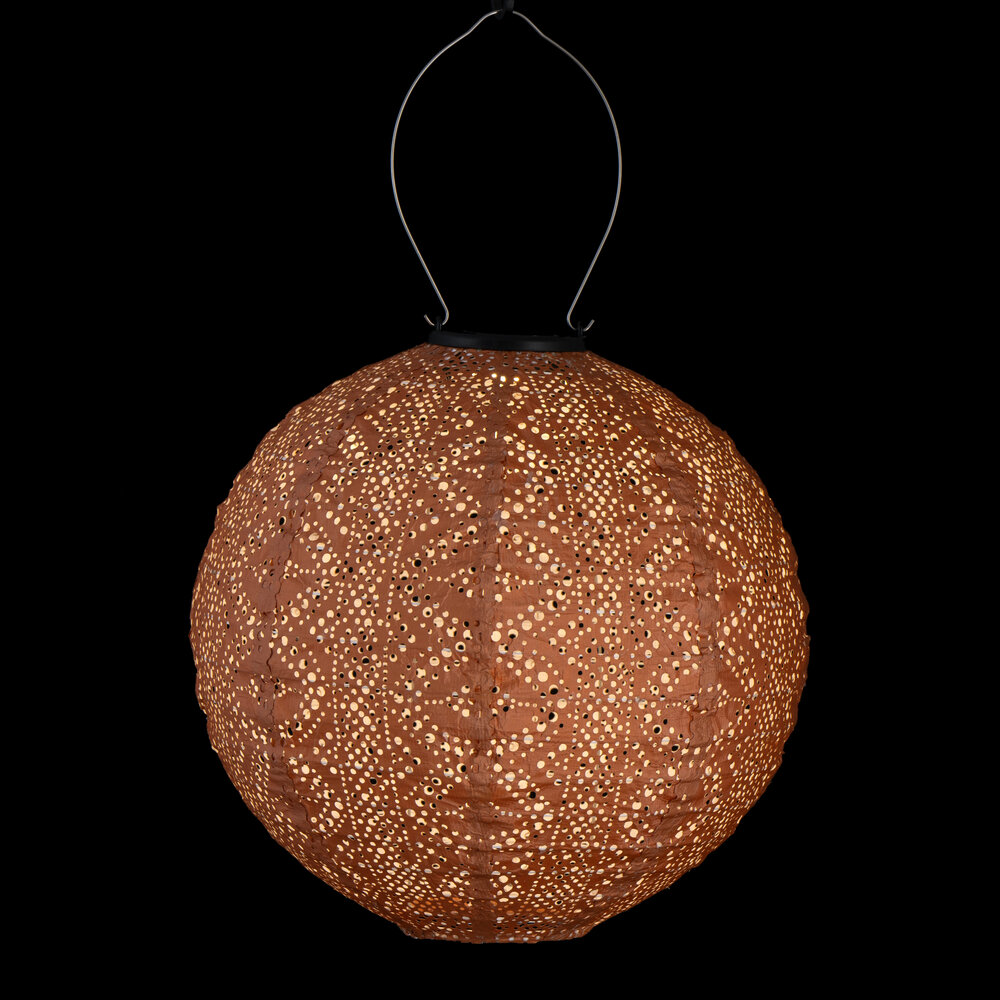 Lumiz Lumiz - solar lantaarn - round 30 lace - apricot Lumiz Lumiz - solar lantaarn - round 30 lace - apricot