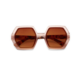 Okkia Okkia - zonnebril Emma - hexagon - pink havana brown Okkia Okkia - zonnebril Emma - hexagon - pink havana brown