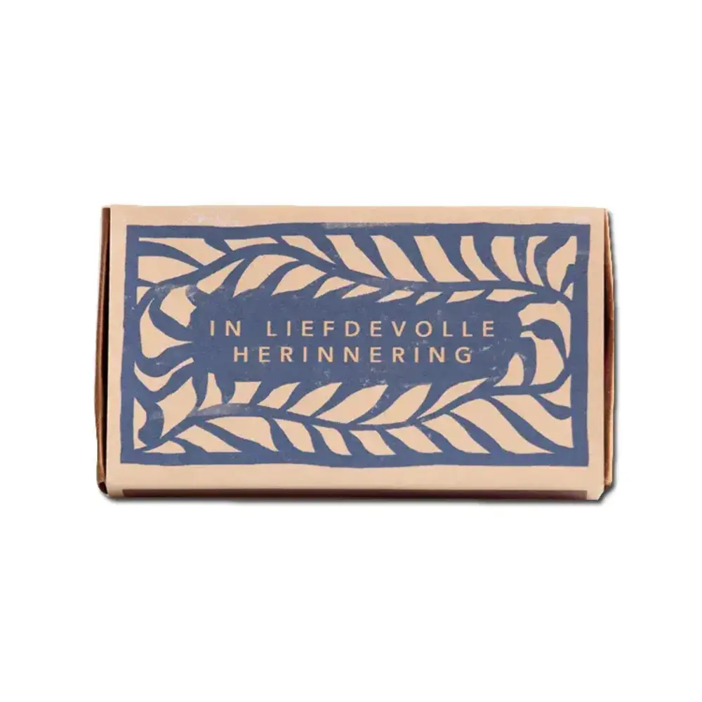 Kaarsje branden Kaarsje branden - cadeaudoosje - in liefdevolle herinnering (blauw)