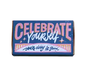 Kaarsje branden Kaarsje branden - cadeaudoosje - celebrate yourself (blauw/roze)