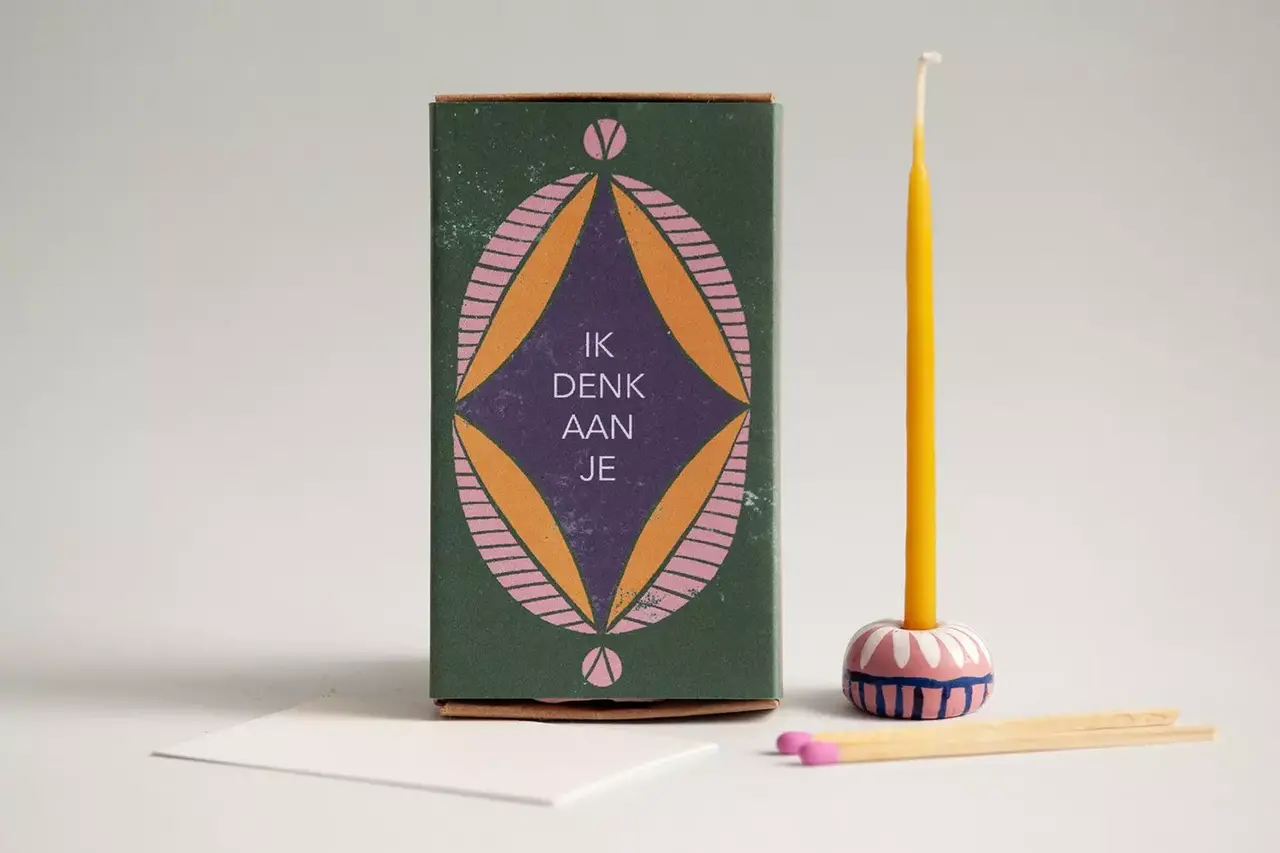 Kaarsje branden Kaarsje branden - cadeaudoosje - ik denk aan je (groen)