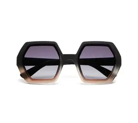 Okkia Okkia - zonnebril Emma - hexagon - black pink