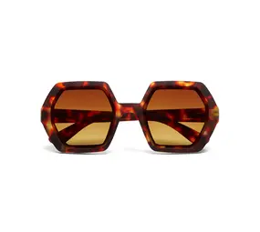 Okkia Okkia - zonnebril Emma - hexagon - classic havana Okkia Okkia - zonnebril Emma - hexagon - classic havana