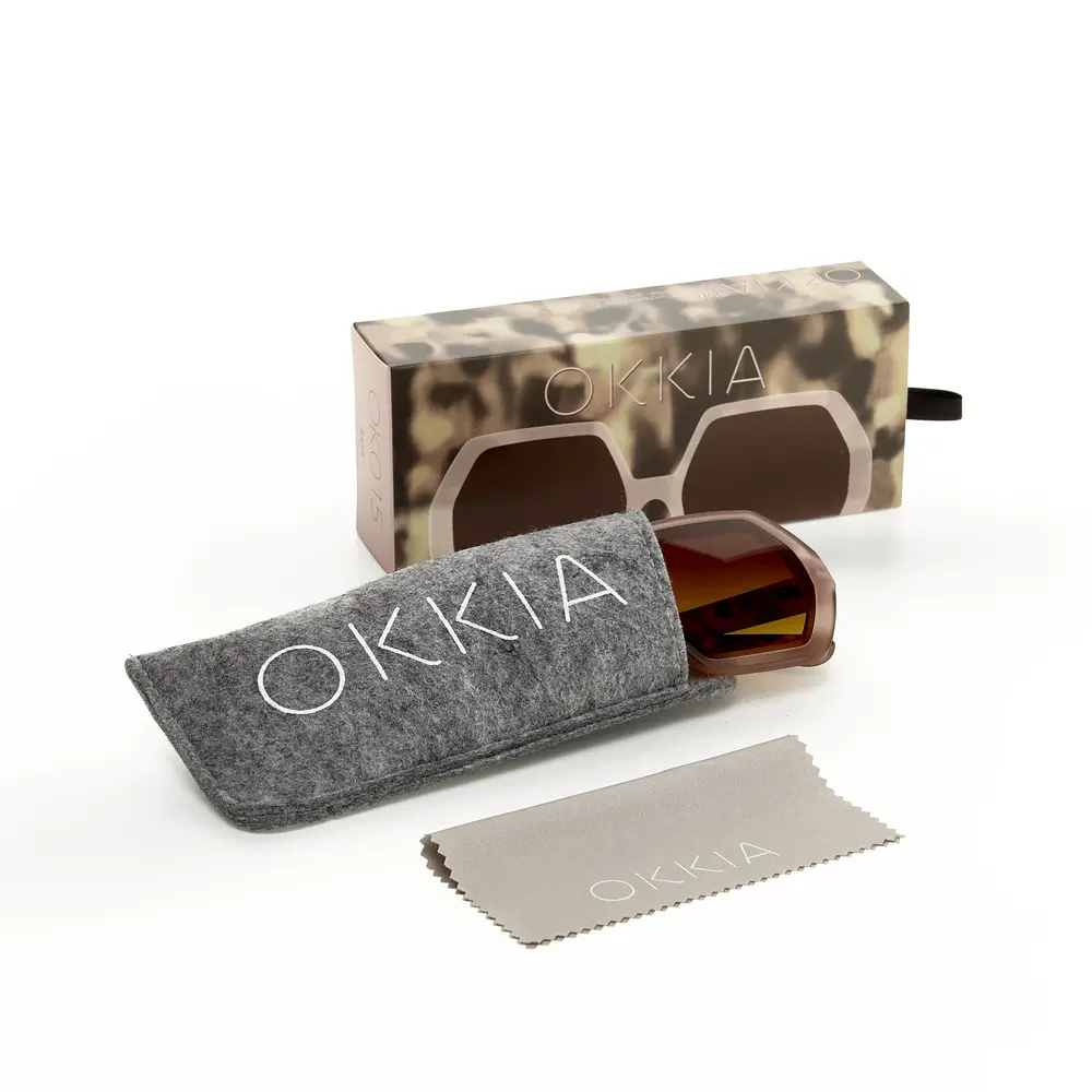 Okkia Okkia - zonnebril Emma - hexagon - pink havana brown Okkia Okkia - zonnebril Emma - hexagon - pink havana brown