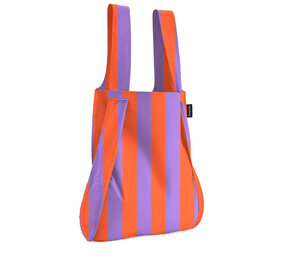 Notabag Notabag - opvouw(rug)tas - red/purple stripes Notabag Notabag - opvouw(rug)tas - red/purple stripes