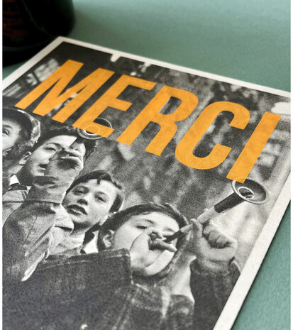 Carte Kencre Carte kencre - zeefdruk print M (A5) - merci Carte Kencre Carte kencre - zeefdruk print M (A5) - merci