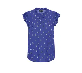 Zilch Zilch - top ruffle - sketch royal blue Zilch Zilch - top ruffle - sketch royal blue