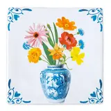 Storytiles Storytiles - tegel medium - a vase with love & bliss (13x13 cm)