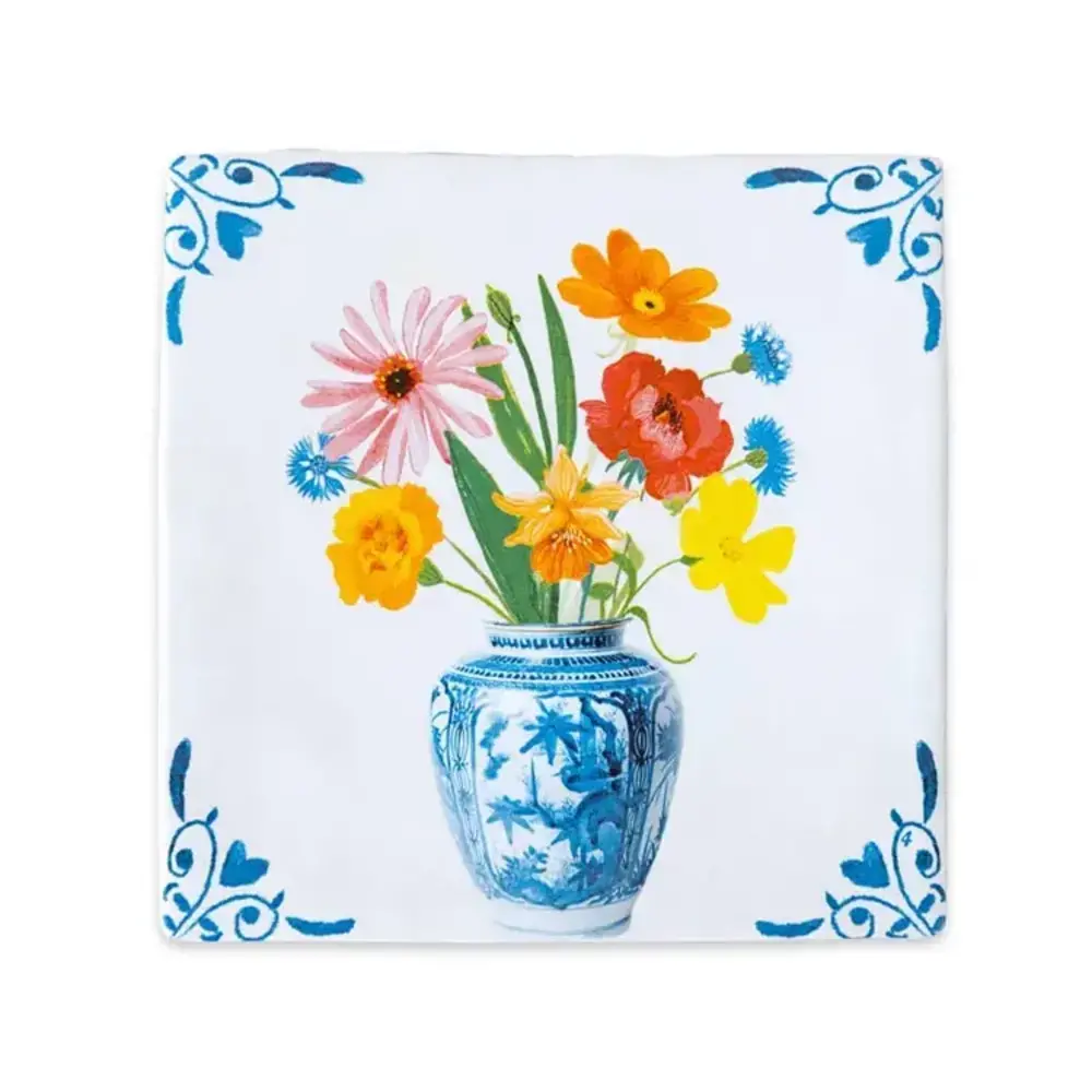 Storytiles Storytiles - tegel small - a vase with love & bliss (10x10 cm) Storytiles Storytiles - tegel small - a vase with love & bliss (10x10 cm)