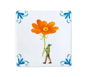 Storytiles Storytiles - tegel small - bringing you a bloom (10x10 cm) Storytiles Storytiles - tegel small - bringing you a bloom (10x10 cm)