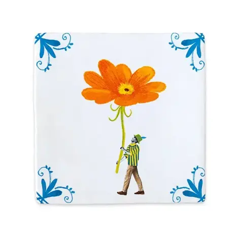 Storytiles Storytiles - tegel small - bringing you a bloom (10x10 cm) Storytiles Storytiles - tegel small - bringing you a bloom (10x10 cm)